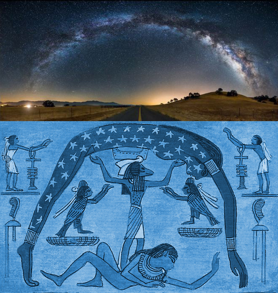 La Via Lattea e la dea egizia del cielo Nut